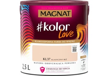 Farba plamoodporna #kolorLove klasyczny beż 2,5 L