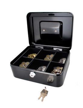 KASETKA SEJF SCHOWEK METALOWY WYTRZYMAŁY NA KLUCZ NA WARTOŚCIOWE RZECZY