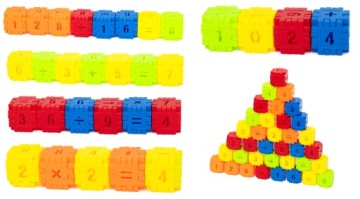 КОНСТРУКТОРЫ ДЛЯ СТРОИТЕЛЬСТВА МАТЕМАТИЧЕСКИХ ЗАДАНИЙ ВАФЛИ 248 шт ПАЗЛ