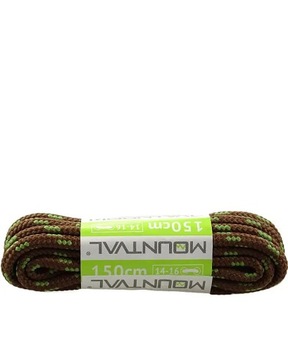 Brązowo-zielone, sznurówki trekkingowe, 180 cm, Mo