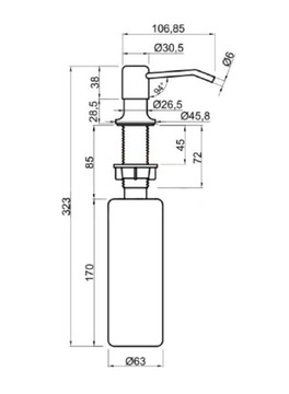 ДИСПЕНСЕР ДЛЯ ЖИДКОСТЕЙ INVENA SIMI ЧЕРНЫЙ