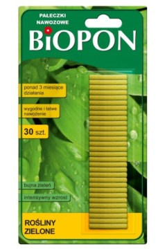 BIOPON PAŁECZKI NAWOZOWE ROŚLINY ZIELONE op.30szt