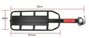 ЗАДНЕЕ БАГАЖНИК ДЛЯ ВЕЛОСИПЕДОВ АЛЮМИНИЕВЫЙ УНИВЕРСАЛЬНЫЙ XXL + DURABLE REFLECTION