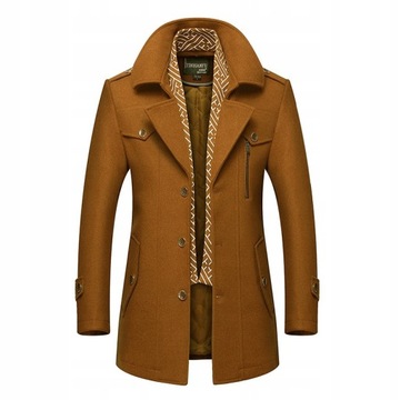 MĘSKI ZIMOWY CIEPŁY PŁASZCZ PARKA KURTKA MODA