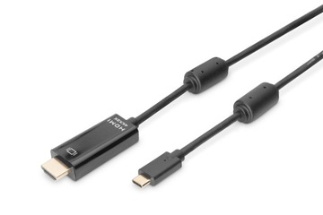 Адаптер Digitus USB Type-C, Type-C — HDMI AM/M, 2,0 м, 4K/60 Гц, 18 ГБ,