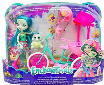 MATTEL ENCHANTIMALS ROWER DLA DWOJGA TAYLEE TURTLE I ŻÓŁWIK BOUNDER WYPRAWA