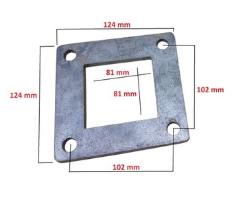 BLACHA STALOWA MARKA MONTAŻOWA SŁUPKA 80 X 80