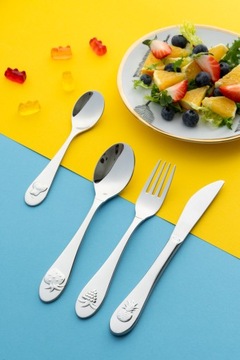VIALLI DESIGN 4 ДЕТСКИЕ СТОЛОВЫЕ ПРИБОРЫ FRUTTI