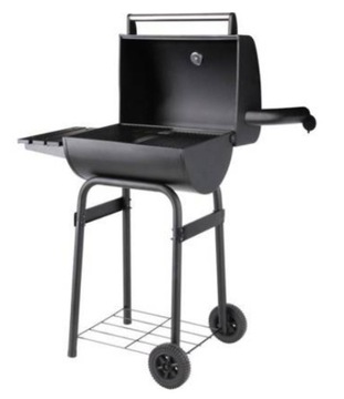 GRILL OGRODOWY Z POKRYWĄ TERMOMETR PÓŁKA STALOWY