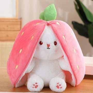 Плюшевая игрушка-кролик Очаровательная подушка Adorable 18 см Розовый