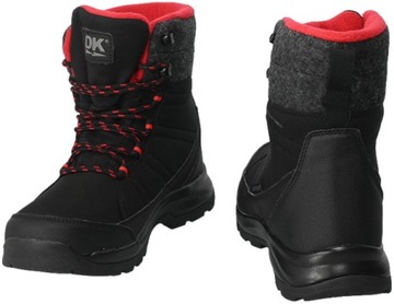 Śniegowce DK 2104 Wodoodporne Black Red D