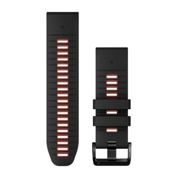 Garmin Pasek do zegarka QuickFit 26 - Czarny / czerwony, 010-13281-06