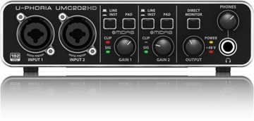 BEHRINGER UMC202HD U-PHORIA USB АУДИО ИНТЕРФЕЙС
