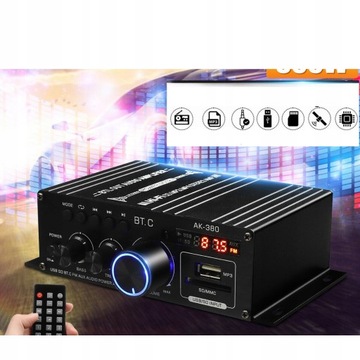 HIFI СТЕРЕОУСИЛИТЕЛЬ 12 В BLUETOOTH 5.0 800 Вт