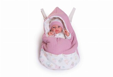 Lalka Antonio Juan RN Baby Toneta palabritas saco-mochila 70251