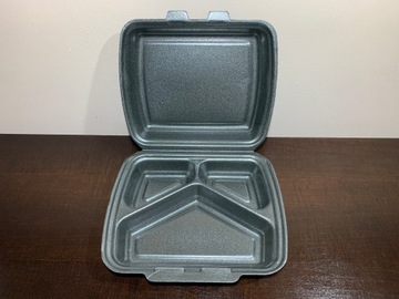 Коробка меню LinPac 3ny трехсекционная a125 черная HP4/3
