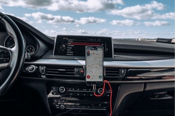 UCHWYT NA TELEFON DO SAMOCHODU KRATKĘ Z UCHWYT NA KABEL STABILNY SOLIDNY