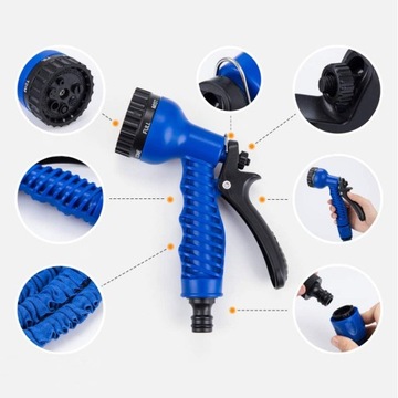 САДОВЫЙ ШЛАНГ 45 М РАЗДВИЖНОЙ ГИБКИЙ СПРИНКЕР + ПИСТОЛЕТ + СОЕДИНИТЕЛЬ