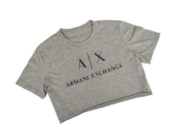 ARMANI EXCHANGE AX KRÓTKA BLUZKA MELANŻ r. S