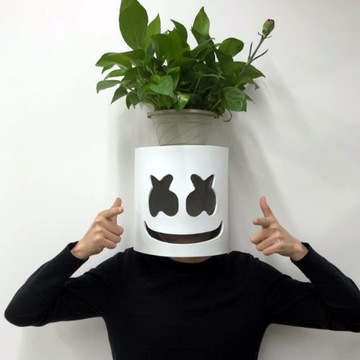 DJ MASK LED MARSHMALLOW ИЗ ПЕНЫ КАПЮШОН С ПОДСВЕТКОЙ ДЛЯ ВЕЧЕРИНКИ MASKIPL