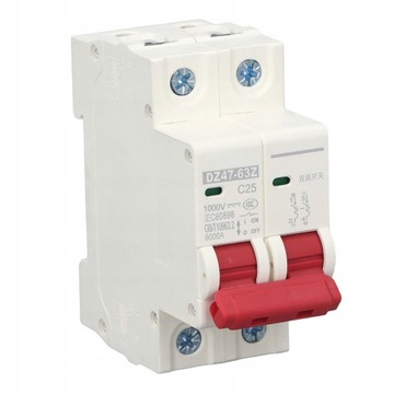 Przerywacz 2P DC 1000V MCB 25A wyłącznik ochronny