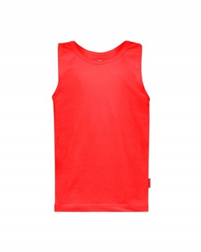 PODKOSZULKA 100% BAWEŁNY GŁADKA T-SHIRT RED 140 CM