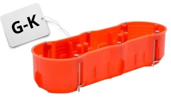 PUSZKA PODTYNKOWA POTRÓJNA GIPS 3X60 PŁYTKA Z WKRĘTAMI DO KARTON GIPS