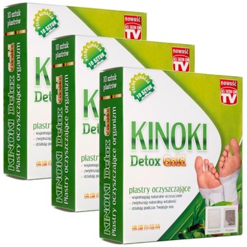 3x Aura Plastry Oczyszczające Kinoki Detox 30szt