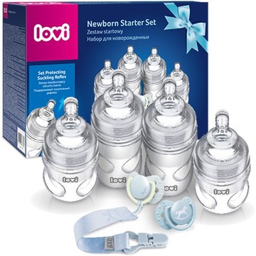LOVI ZESTAW STARTOWY WYPRAWKA BUTELKI SMOCZKI PREZENT NA BABY SHOWER