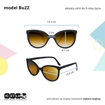 Детские солнцезащитные очки Ki ET LA KIETLA BuZZ Black Black 6-9 лет