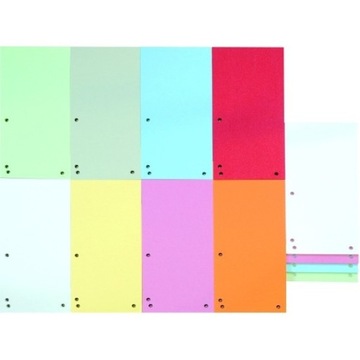 PRZEKŁADKI KARTONOWE 1/3 A4 MIKS KOLORÓW DONAU