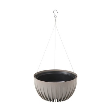 Misa doniczka wisząca 24 cm MIRA eco wood szara