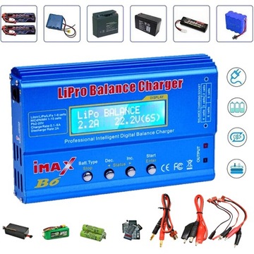 80W B6 DIGITAL BALANCE CHARGER DISCHARGER ZASILACZ DO AKUMULATORÓW LITOWYCH
