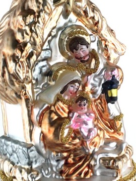 СВЯТОЕ СЕМЕЙСТВО Рождественский вертеп 17,5 см СТЕКЛЯННАЯ БЕЗУШКА В ФОРМЕ ПРЕМИУМ GOODWIL