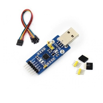 Konwerter USB na TTL z układem CP2102 (type A) przewody w zestawie