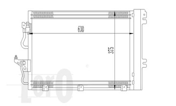 ABAKUS 037-016-0023 KONDENZÁTOR OPEL ASTRA H 04-