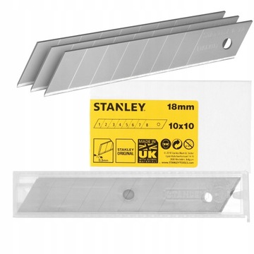 STANLEY BREAKING BLADES ЛЕЗВИЕ НОЖА 18 мм x100ШТ.