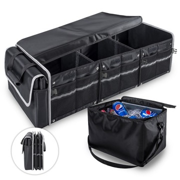 ORGANIZER TORBA DO BAGAŻNIKA SKŁADANA POJEMNA MOCNE RZEPY SZTYWNA JAKOŚĆ XL