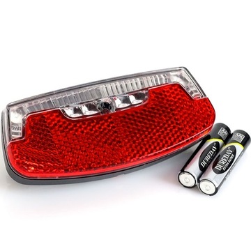 LAMPA ROWEROWA NA TYŁ X-LIGHT, BAGAŻNIK 2 SUPER LED - W zestawie baterie !