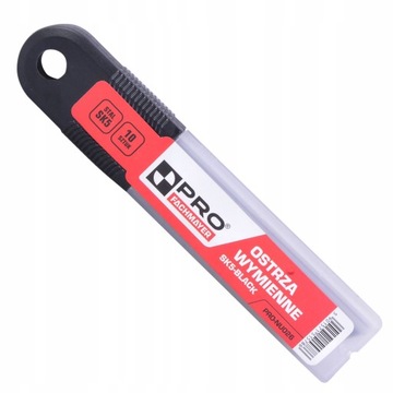 PRO ŁAMANE OSTRZA WYMIENNE 18MM SK5 10 szt. CZARNE BLACK