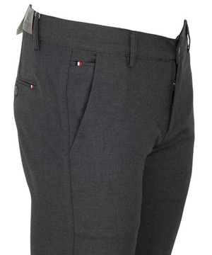 БРЮКИ ИЗ ЭЛЕГАНТНОГО МАТЕРИАЛА, ТЕМНО-СЕРЫЕ, ОДНОРОДНЫЕ W35