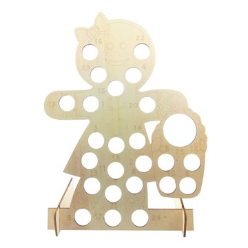 Wooden Countdown Board Calendar Notes Snowman 3
