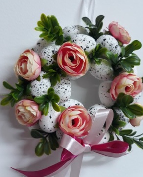 Wianek Wielkanocny stroik wieniec jajka