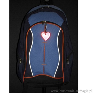 Светоотражающий брелок, красное сердце, КУЛОН