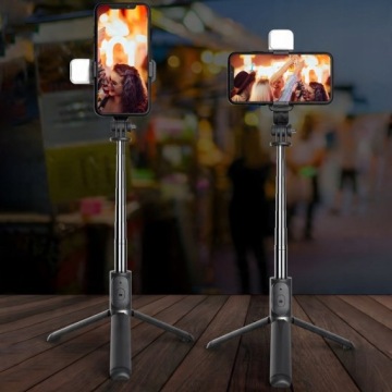 SELFI STICK BLUETOOTH ШТАТИВ С ПУЛЬТОМ ДИСТАНЦИОННОГО УПРАВЛЕНИЯ ДЛИННЫЙ СО СВЕТОДИОДНОЙ ЛАМПОЙ