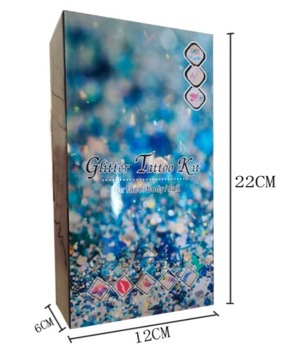 Татуировки с блестками XXL НАБОР СВЕТЯЩИЕСЯ 186шт.