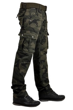 it096-9 р. 42 БРЮКИ РАБОЧИЕ, СВОБОДНЫЙ ПОЯС, КАМУФЛЯЖ.