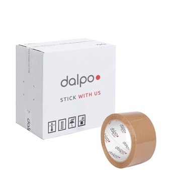 36x Taśma pakowa eco-solvent brąz Dalpo 48/54m