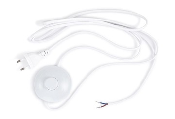 НОЖНОЙ ПЕРЕКЛЮЧАТЕЛЬ ШНУР ПИТАНИЯ БЕЛАЯ ВИЛКА