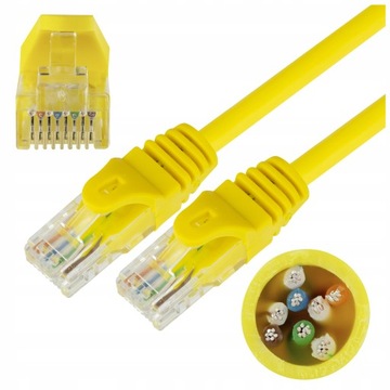 NEKU Kabel Patchcord UTP 5E sieciowy żółty 2m